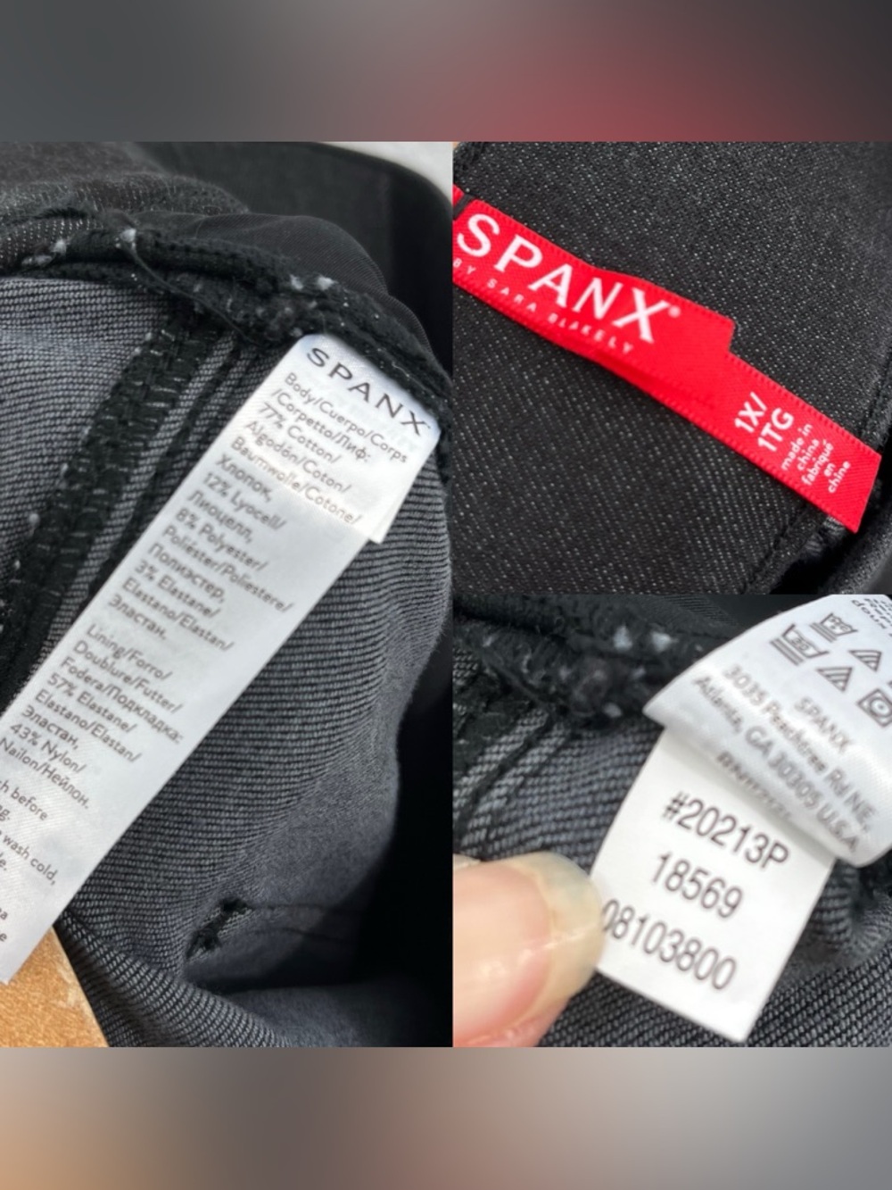 Spanx Distressed Skinny Jeans‎ Pull On Women’s 1X Black Stretch 20213P - Picture 7 of 10
